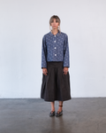 The Marleux Japanese Denim Chore Shirt - Jaquard Polka Dot